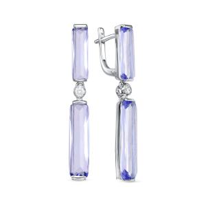 Серьги из серебра 02-1642/0ТЗК-00