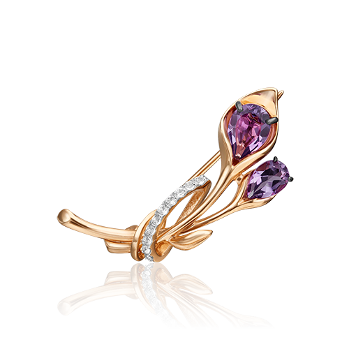 Брошь из золота 04-0239-00-225-1110-57