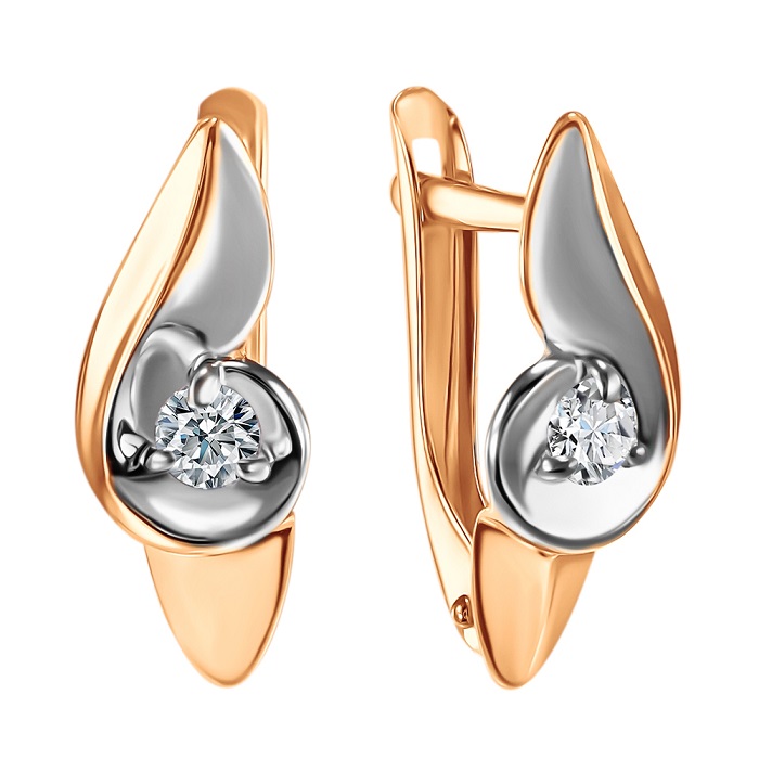 Серьги из золота СргЛ22/бцФ/з585