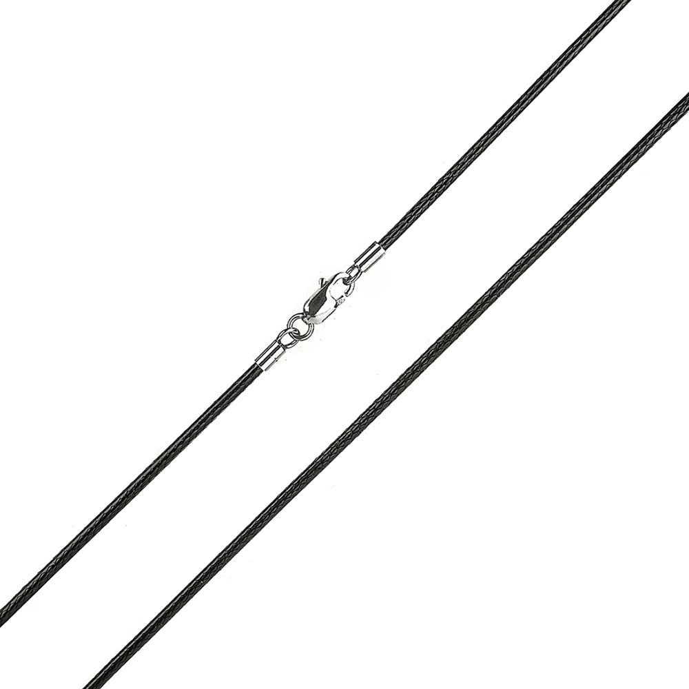 Шнурок из серебра Sh1,5-bk