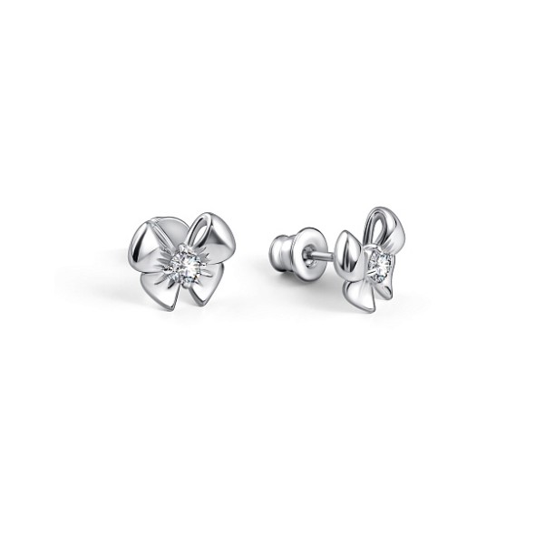 Серьги из серебра 02-4556/00КЦ-00