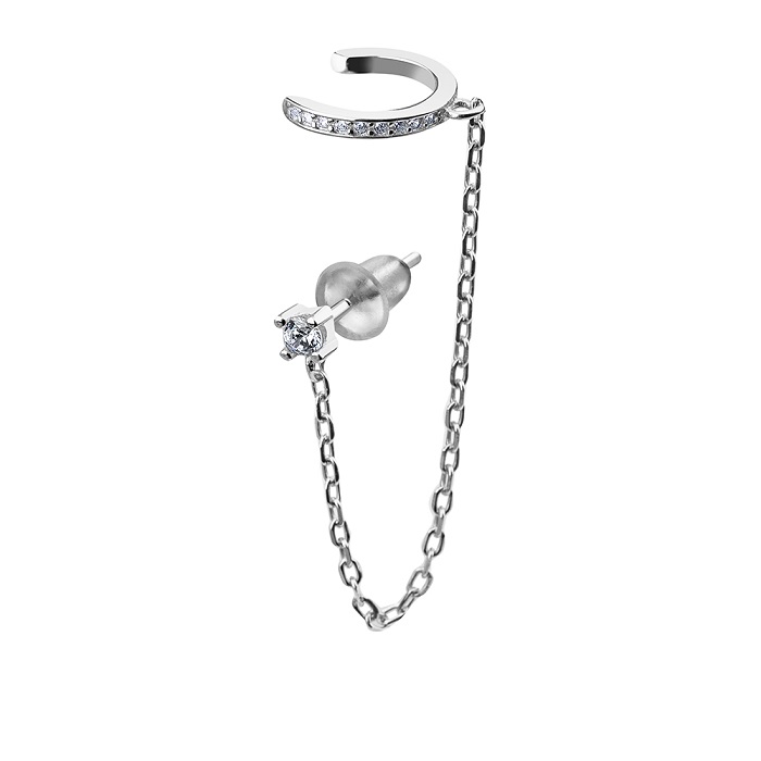 Серьга из серебра G1-LU-1008