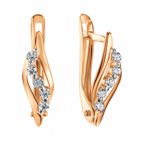 Серьги из золота СргЛ25.бцФ.з585