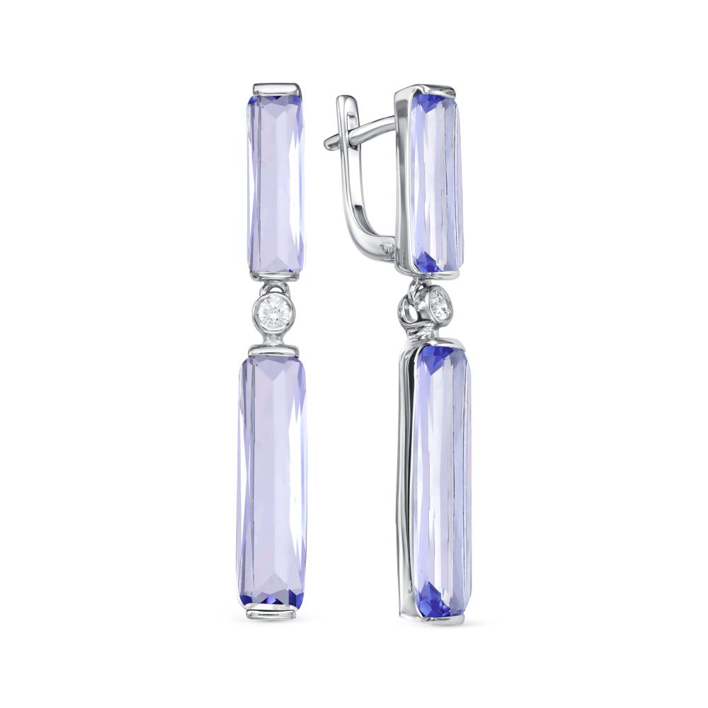 Серьги из серебра 02-1642/0ТЗК-00