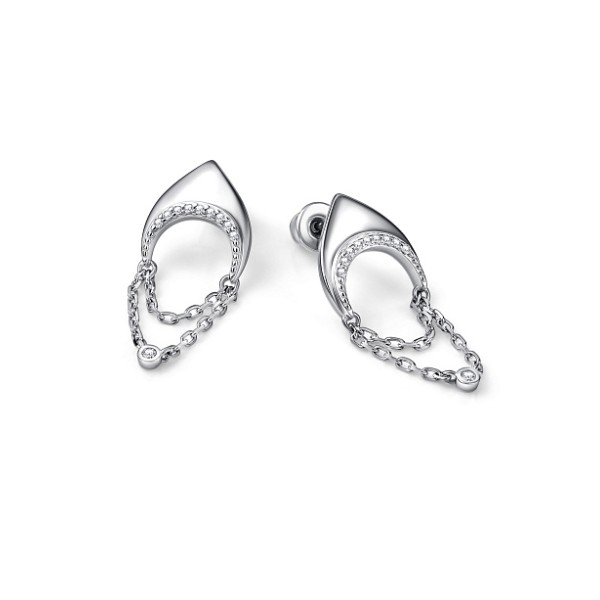 Серьги из серебра 02-4952/00КЦ-00