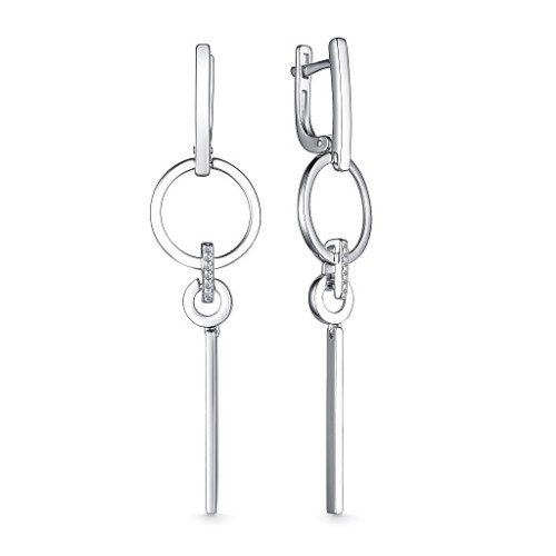 Серьги из серебра 02-3958/00КЦ-00