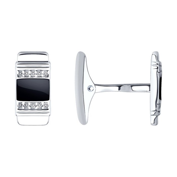 Запонки из серебра 615103