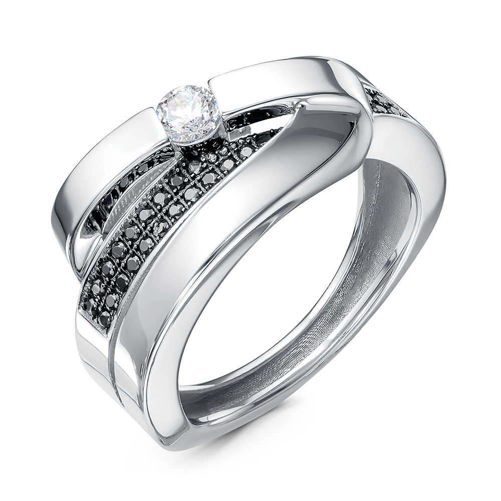 Кольцо из серебра с111011 ч