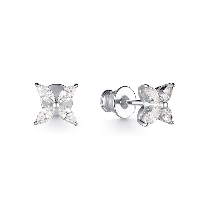 Серьги из серебра 02-2551/00КЦ-00_