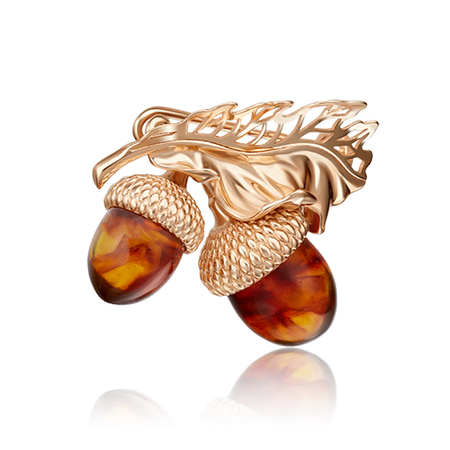 Брошь из золота 04-0166-01-271-1110-46