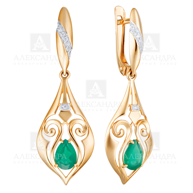 Серьги из золота кл4059а-78-01