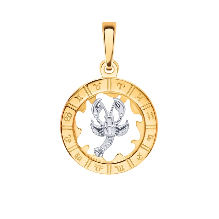 Подвеска из золота 5228/рак