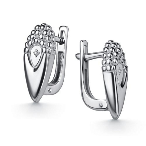 Серьги из серебра 02-6189/000Б-00