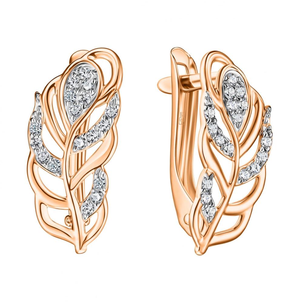 Серьги из золота СргЛ72/бцФ/з585