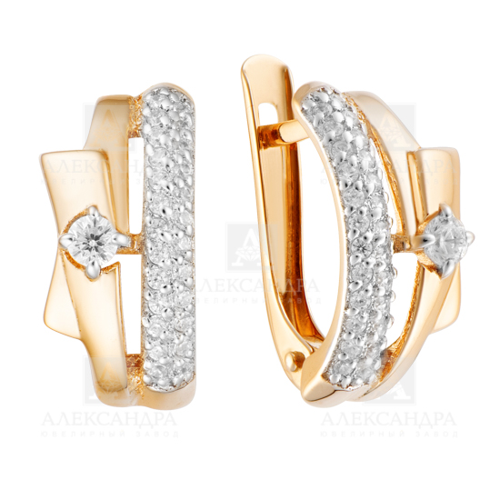 Серьги из золота кл3719а