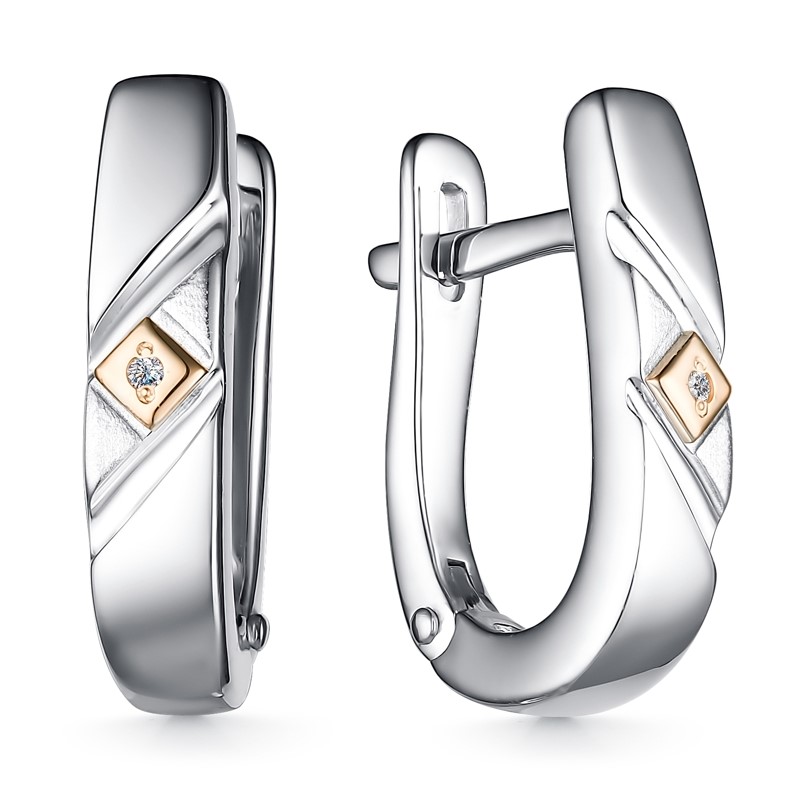 Серьги из серебра 02-3889/000Б-00