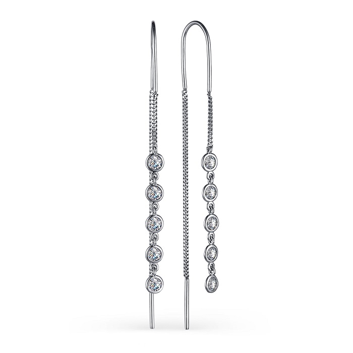 Серьги из серебра 02-2808/00СВ-00
