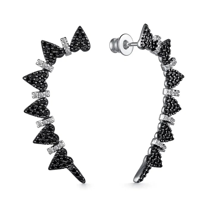 Серьги из серебра 02-3965/КЦ10-17