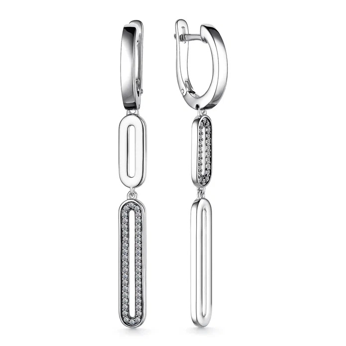 Серьги из серебра 02-3230/00КЦ-17