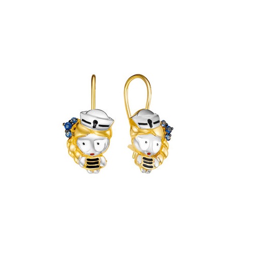 Серьги из серебра с920402пзл