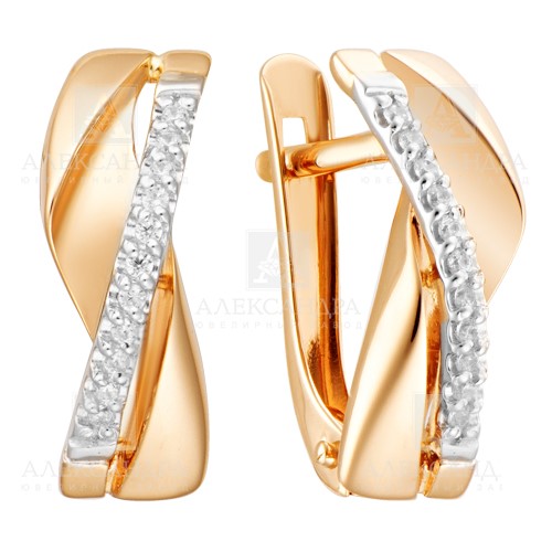 Серьги из золота кл3472а