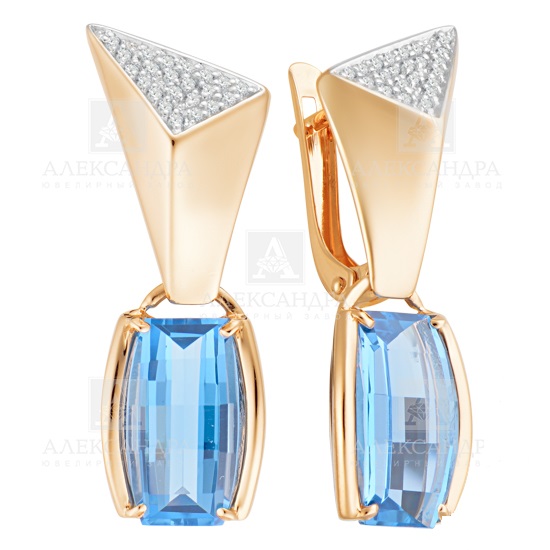 Серьги из золота кл3415а-7