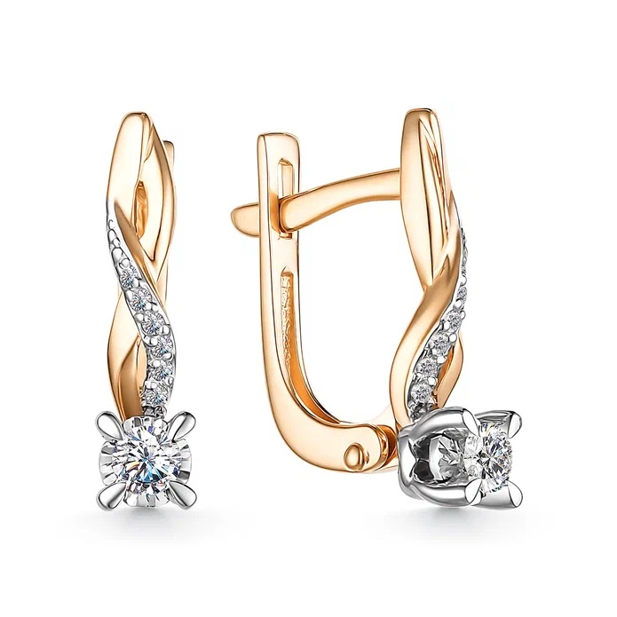 Серьги из золота 25225-100