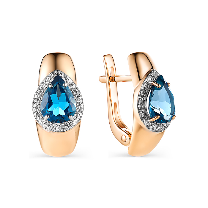 Серьги из золота 2-701_