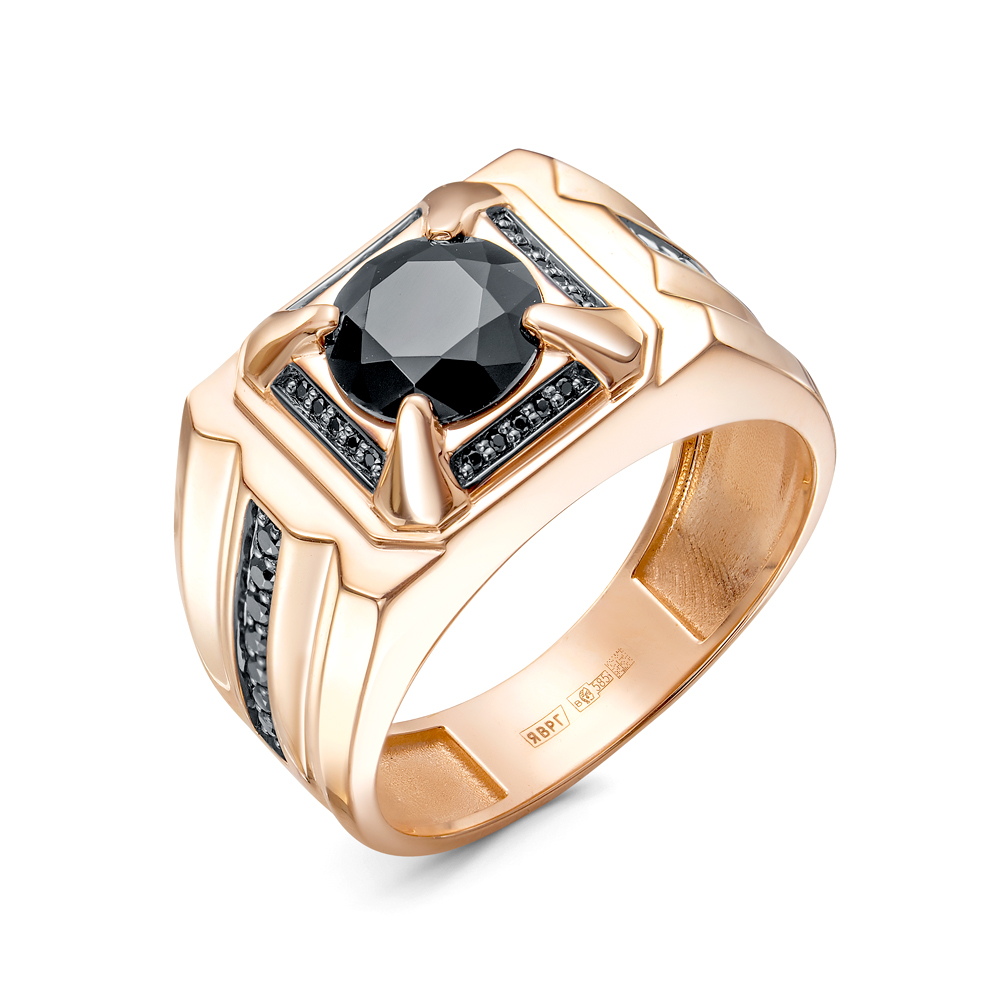 Кольцо из золота 5-8716-403-1К-ШпЧМ1