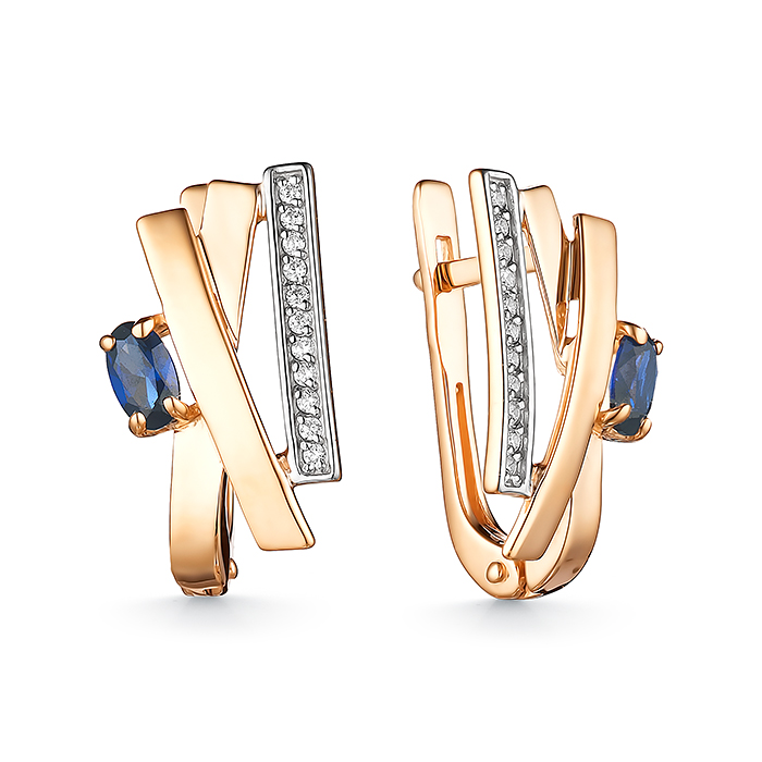 Серьги из золота 2-1032_