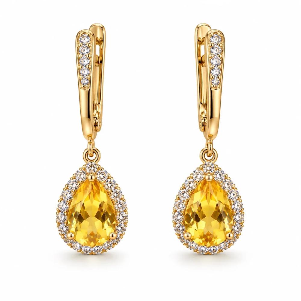 Серьги из золота 27-1-CZ-E-000640