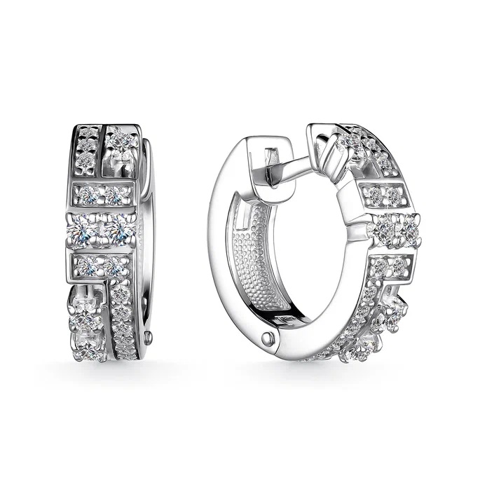 Серьги из серебра 02-3463/00КЦ-00