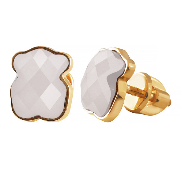 Серьги из золота 930522Агат