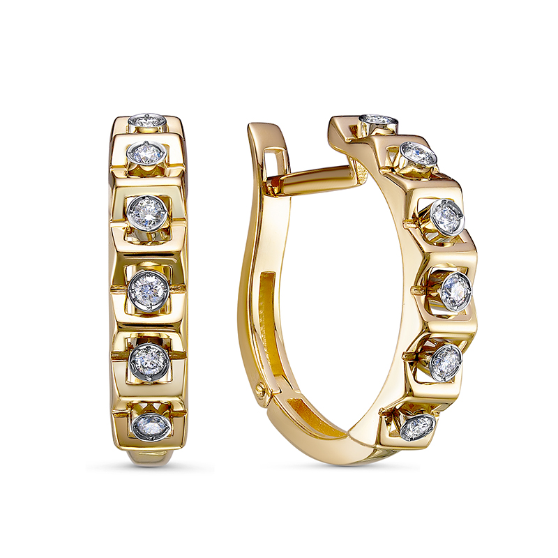 Серьги из золота БР122090л