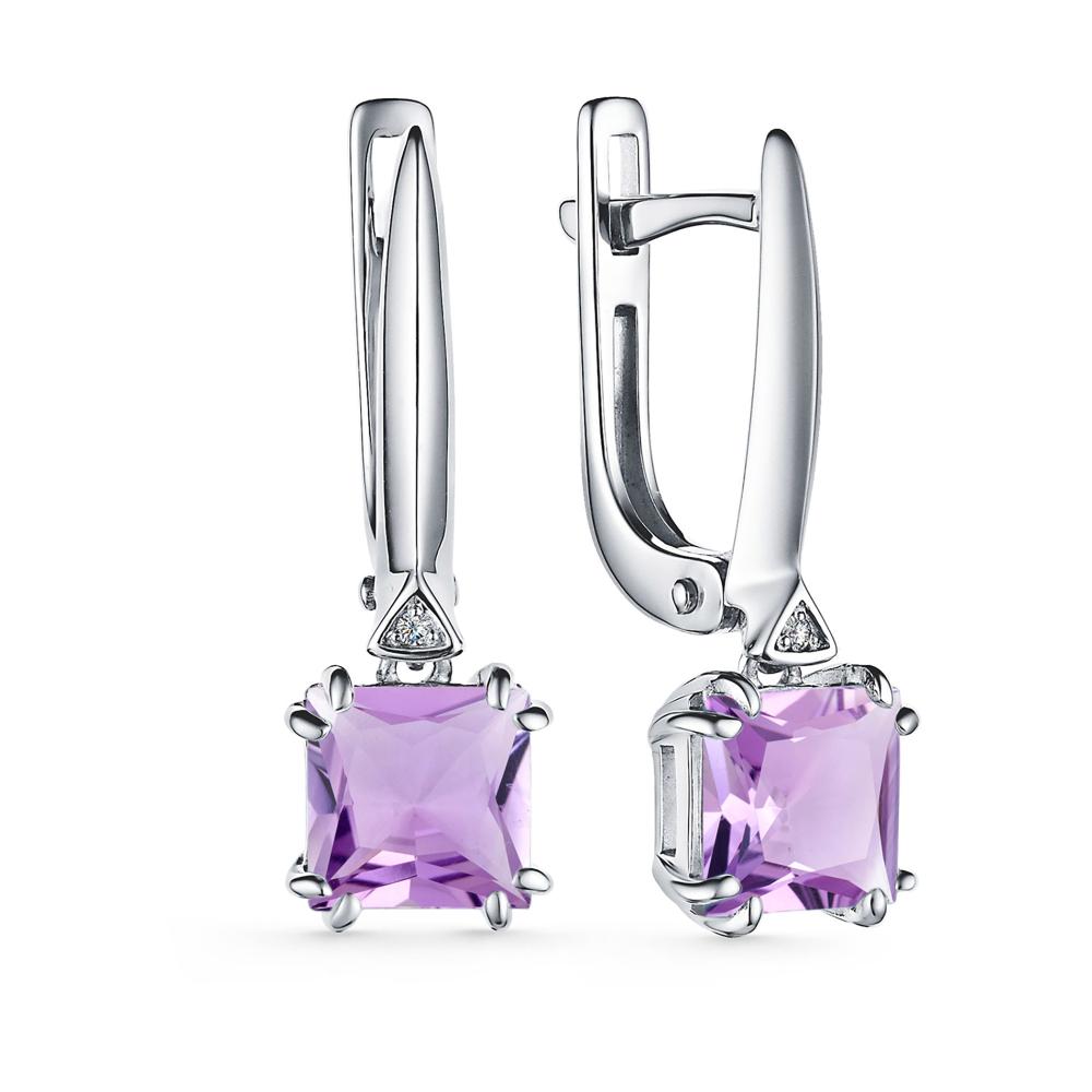 Серьги из серебра 02-3466/БРАМ-00