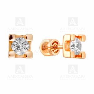 Серьги из золота с585-62