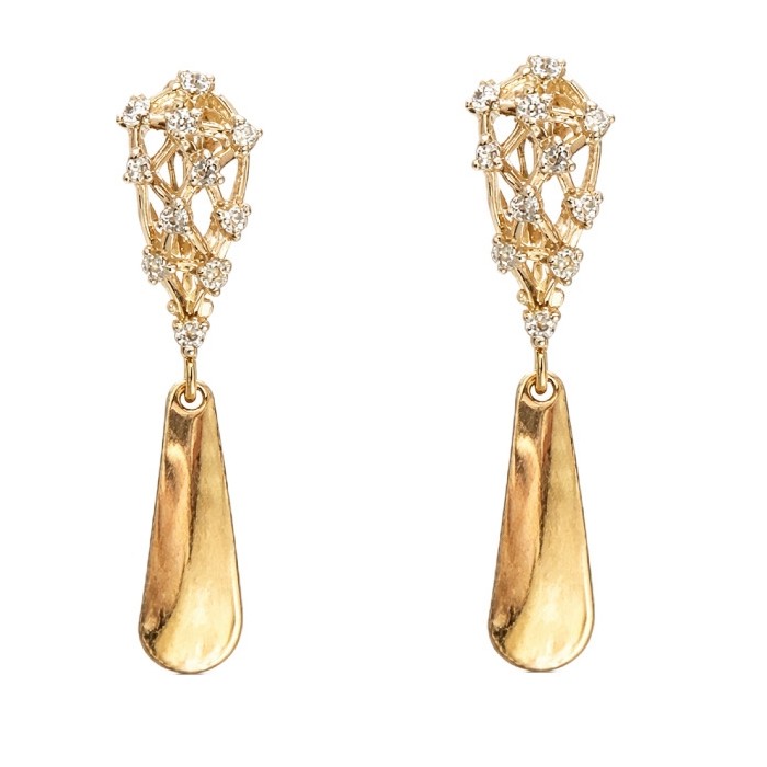 Серьги из золота 122-1915