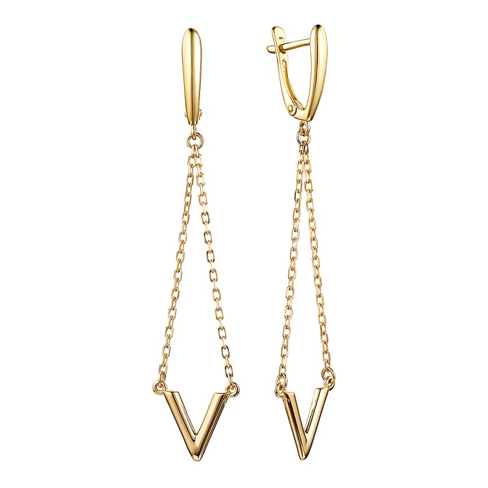 Серьги из золота с4645б