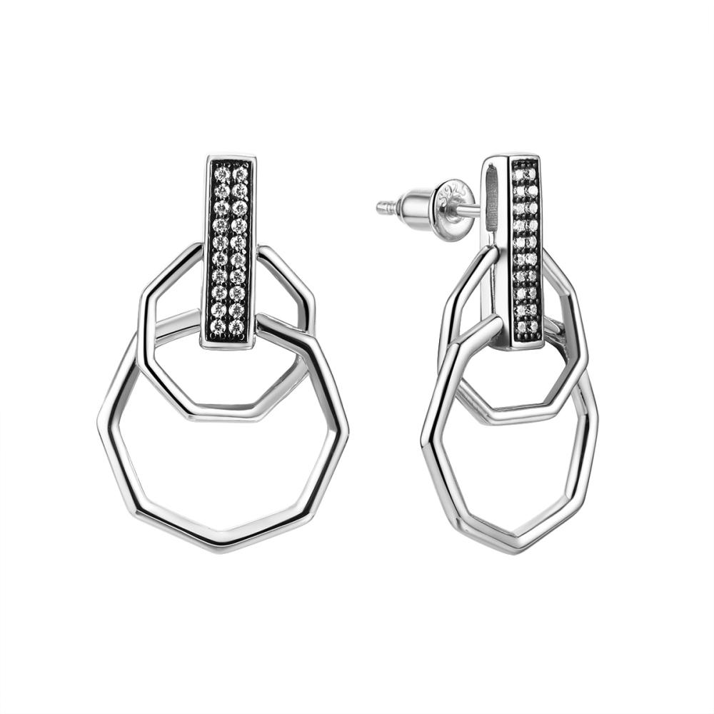 Серьги из серебра CZ-E03494-X-WB-X-X-W