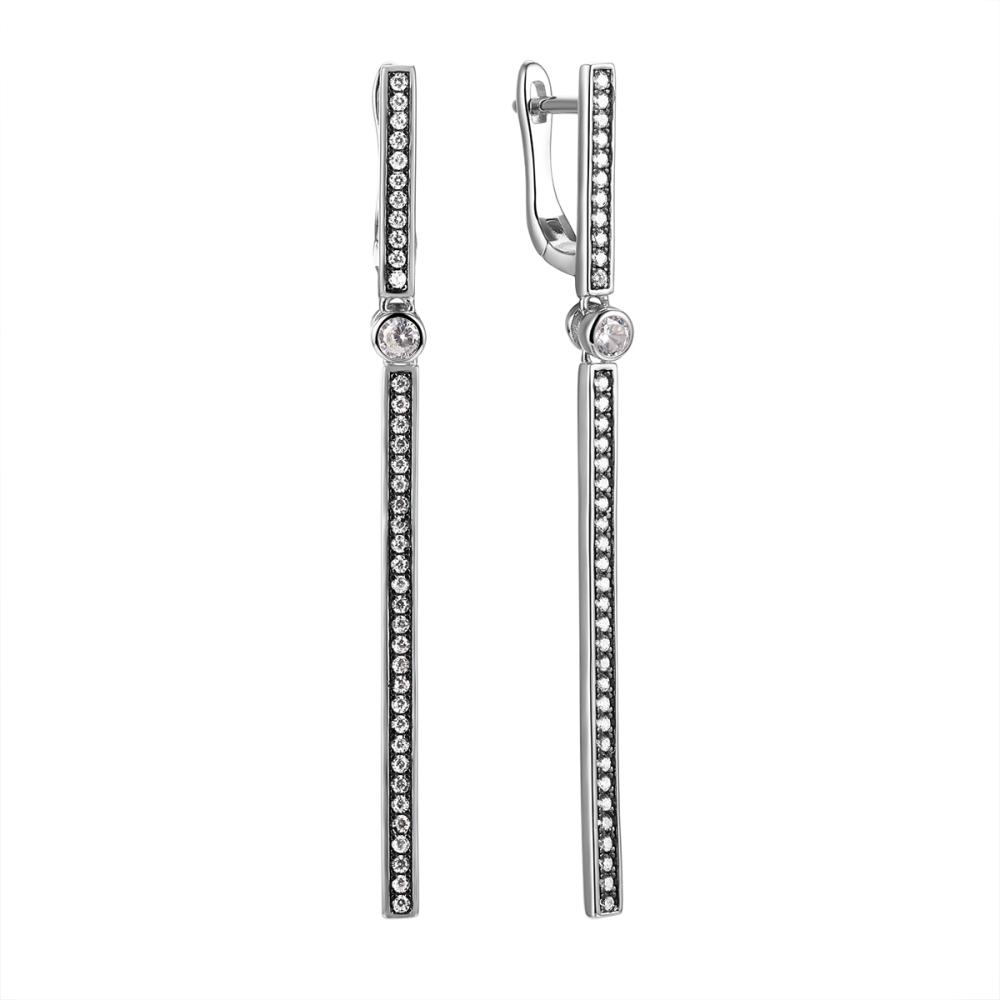 Серьги из серебра CZ-E00634-X-WB-W-X-W