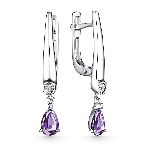 Серьги из серебра 02-4036/БРАМ-00