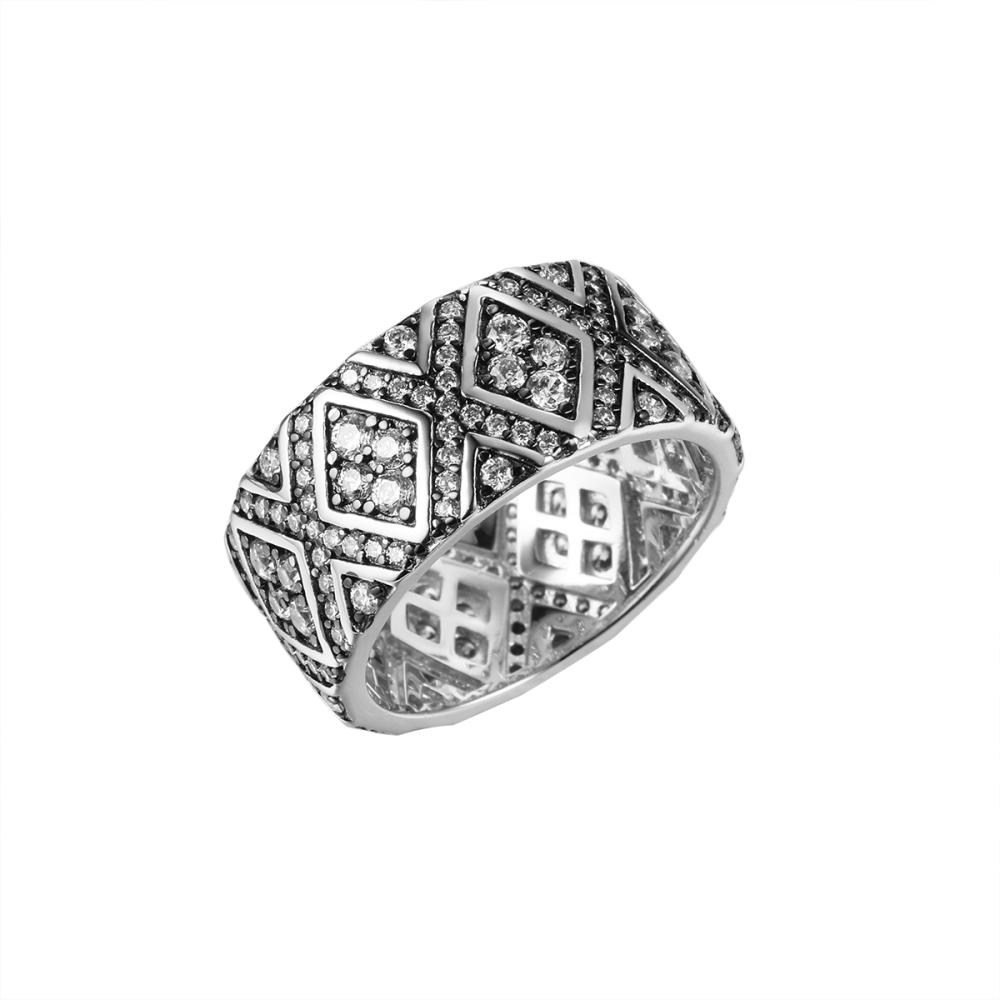 Кольцо из серебра CZ-R03912-X-WB-W-X-W