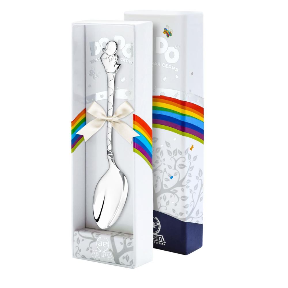 Ложка детская DODO "Утенок"+ футляр Ag, 925, -