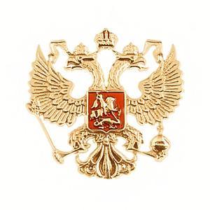 Значек из золота Герб РФ
