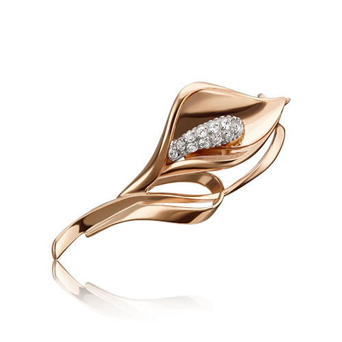 Брошь из золота 04-0211-00-401-1110-23