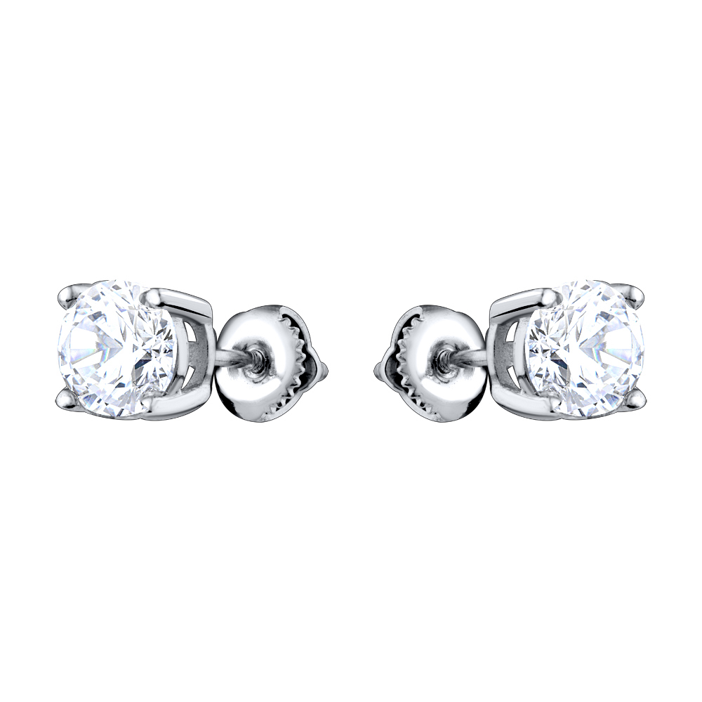 Серьги из серебра G1-SH-10363-6mm
