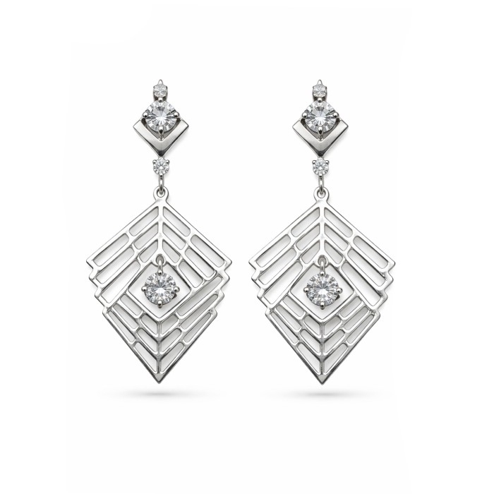 Серьги из серебра лзк0028V200