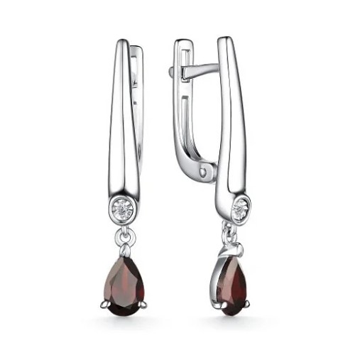 Серьги из серебра 02-4036/БРАМ-00