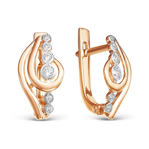 Серьги из золота 121-1703_f-201