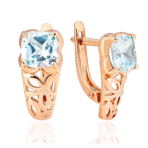 Серьги из серебра 2474 родий